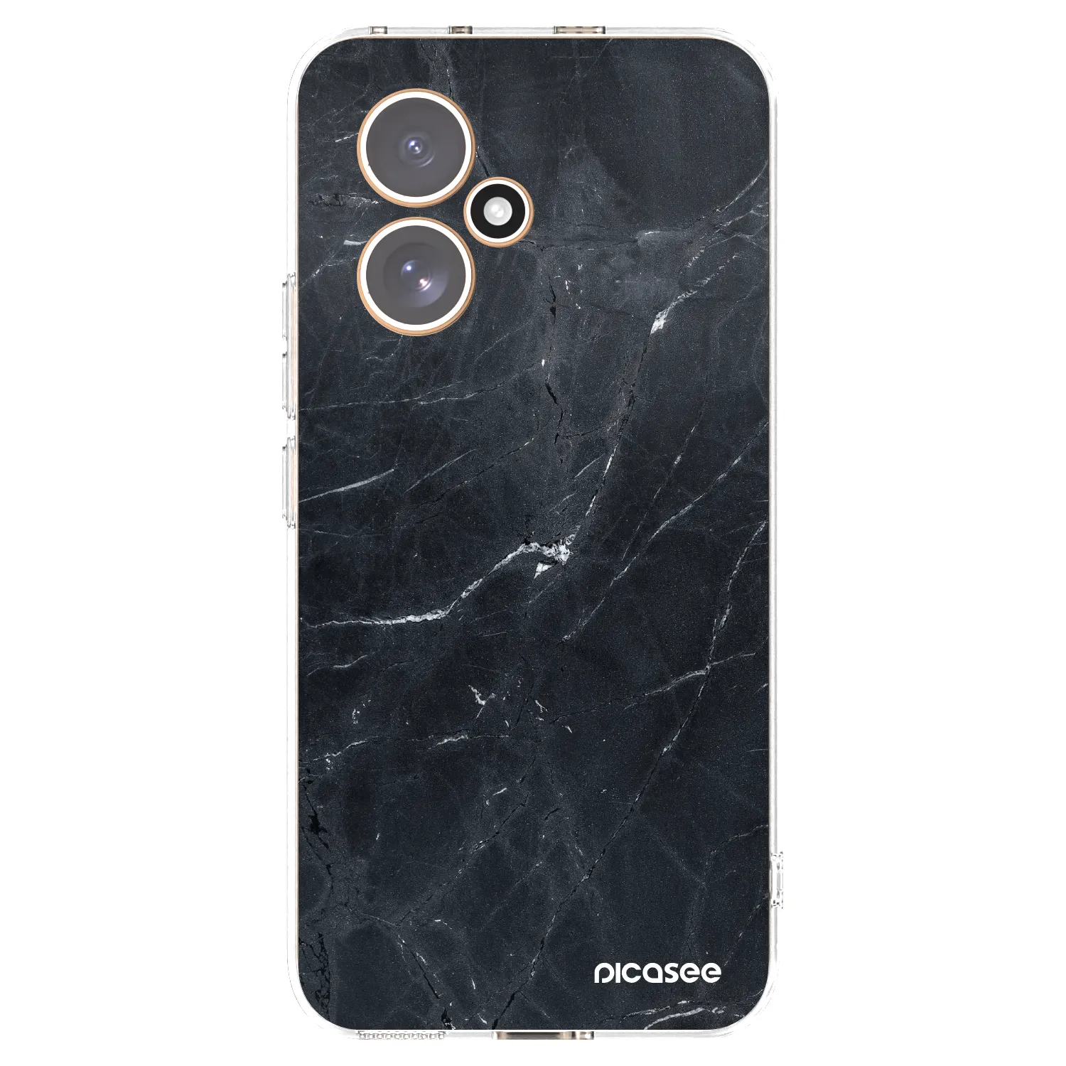 Picasee silikónový prehľadný obal pre Honor 400 5G - Black marble