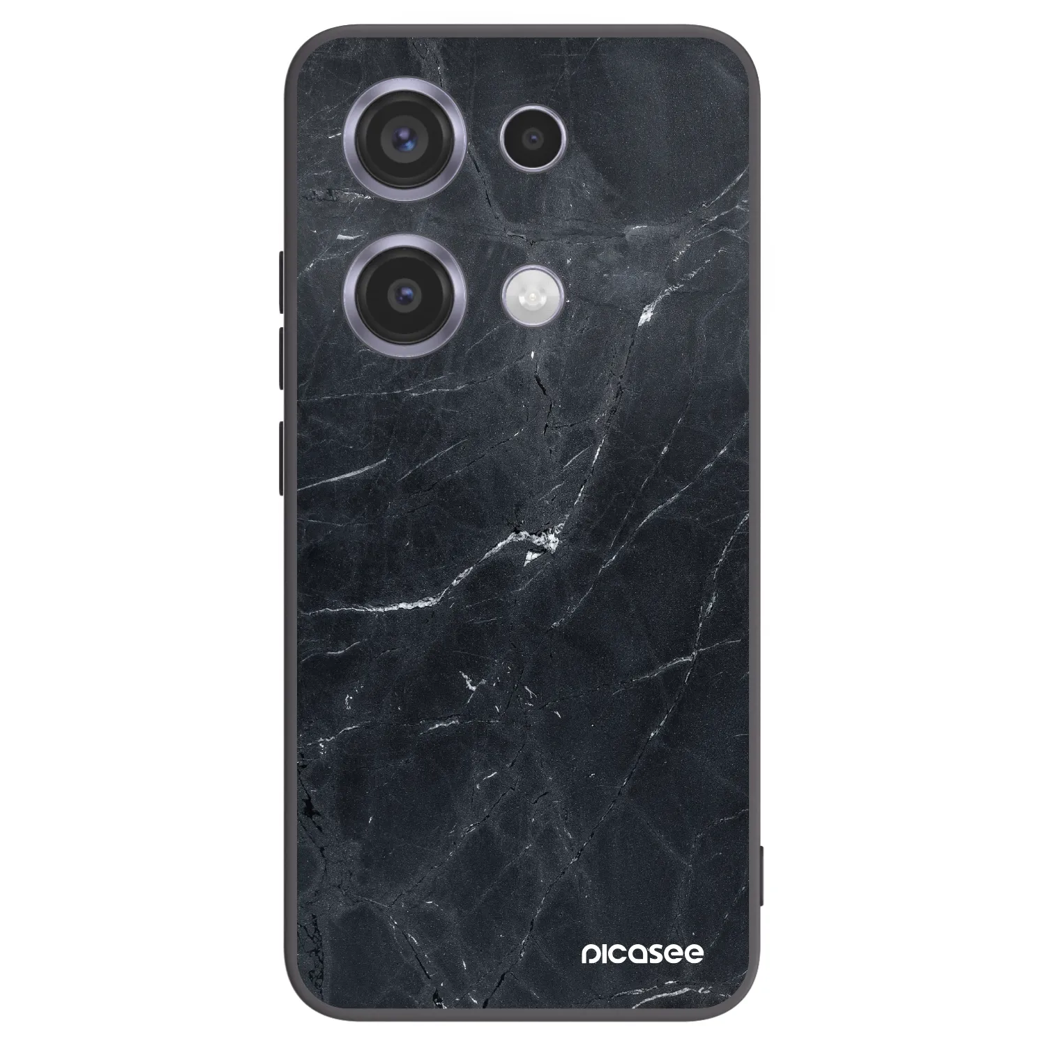 Silikónový čierny obal pre Xiaomi Redmi Note 14S - Black marble