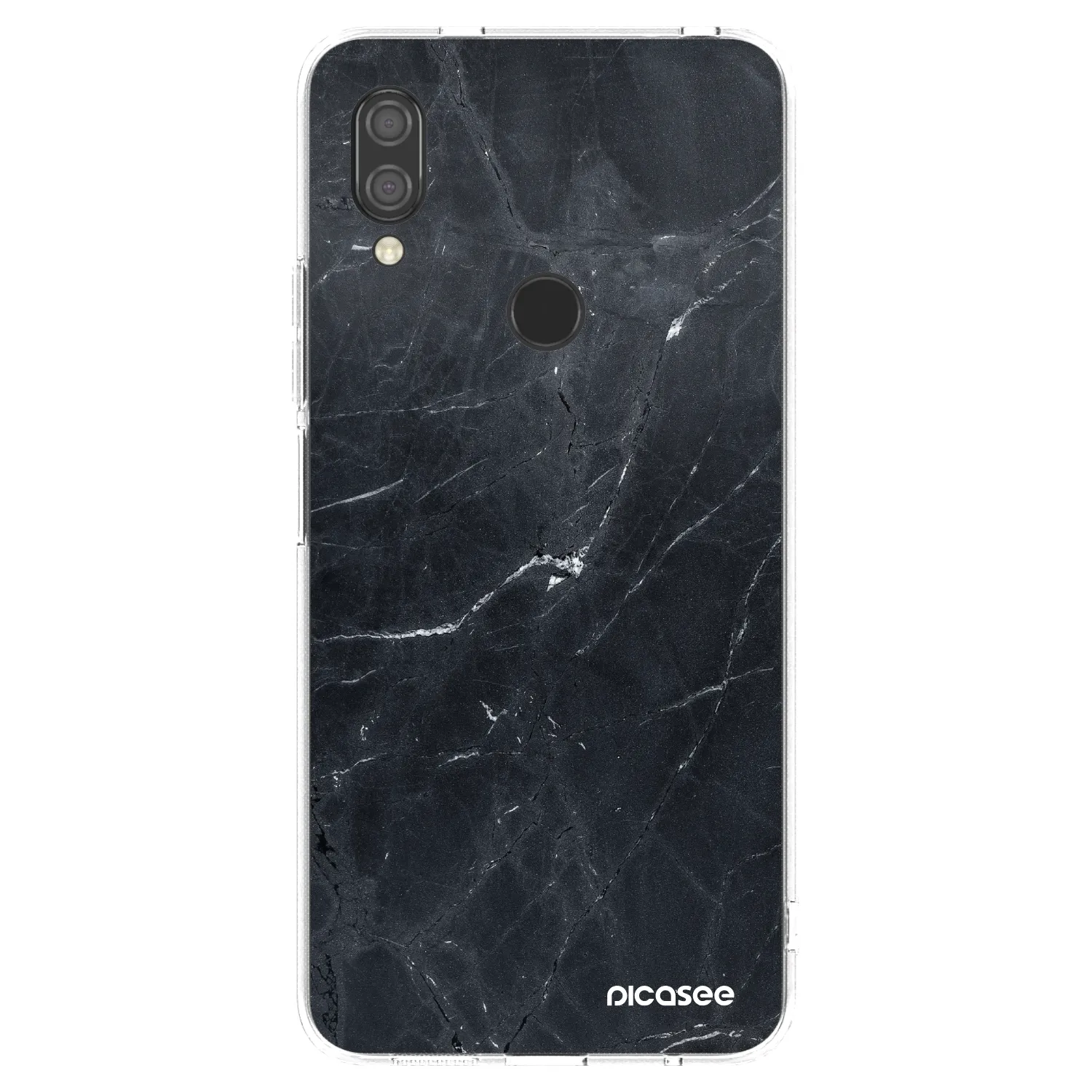 Picasee silikónový prehľadný obal pre Xiaomi Redmi 7 - Black marble