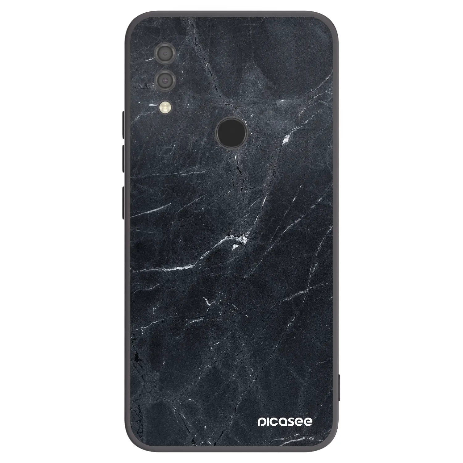 Picasee silikónový čierny obal pre Xiaomi Redmi 7 - Black marble