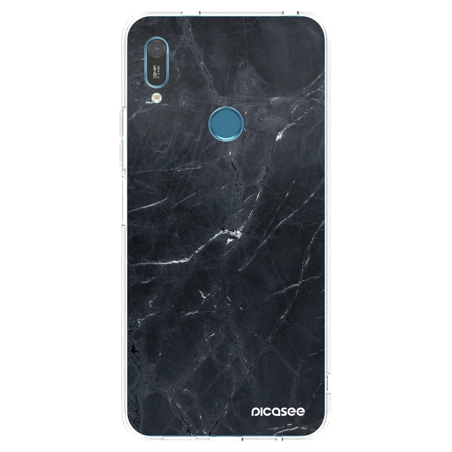 Picasee silikónový prehľadný obal pre Huawei Y6 2019 - Black marble