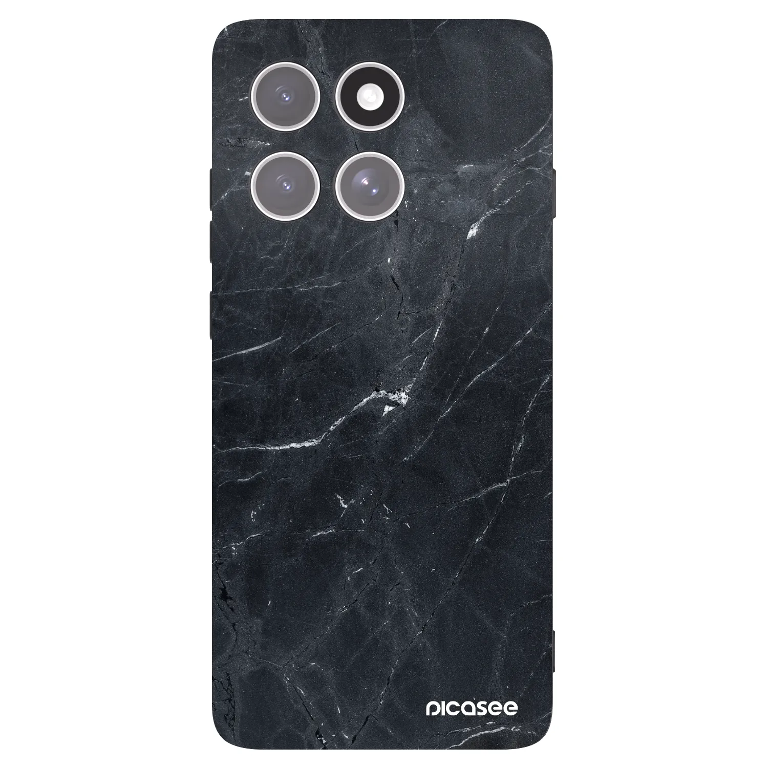 Picasee silikónový čierny obal pre Motorola Edge 60 Pro - Black marble