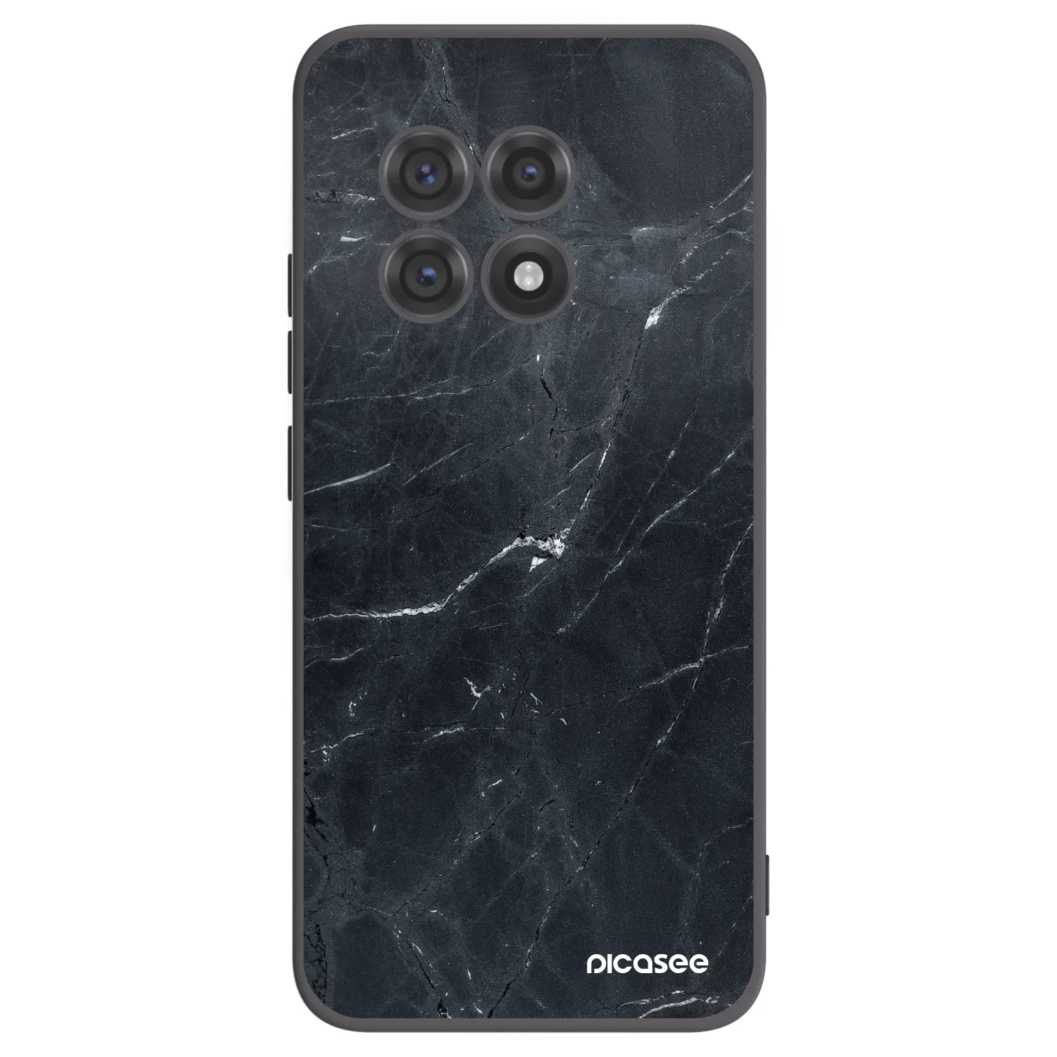 Picasee silikónový čierny obal pre OnePlus 13R 5G - Black marble
