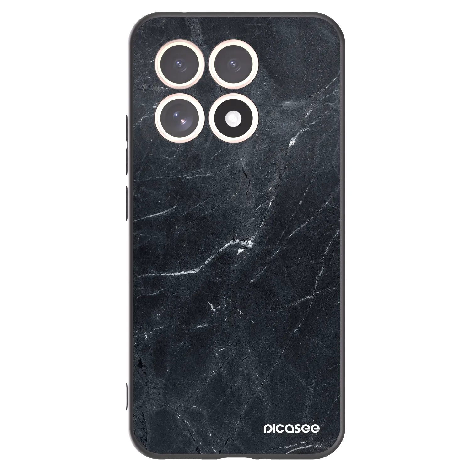 Picasee silikónový čierny obal pre Xiaomi 15T - Black marble