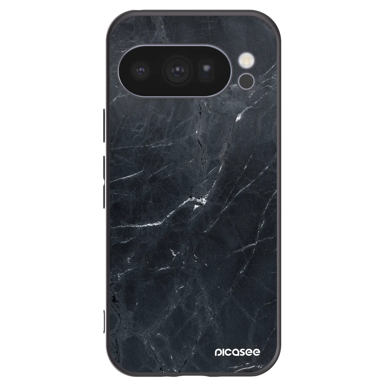 Silikónový čierny obal pre Google Pixel 10 Pro - Black marble