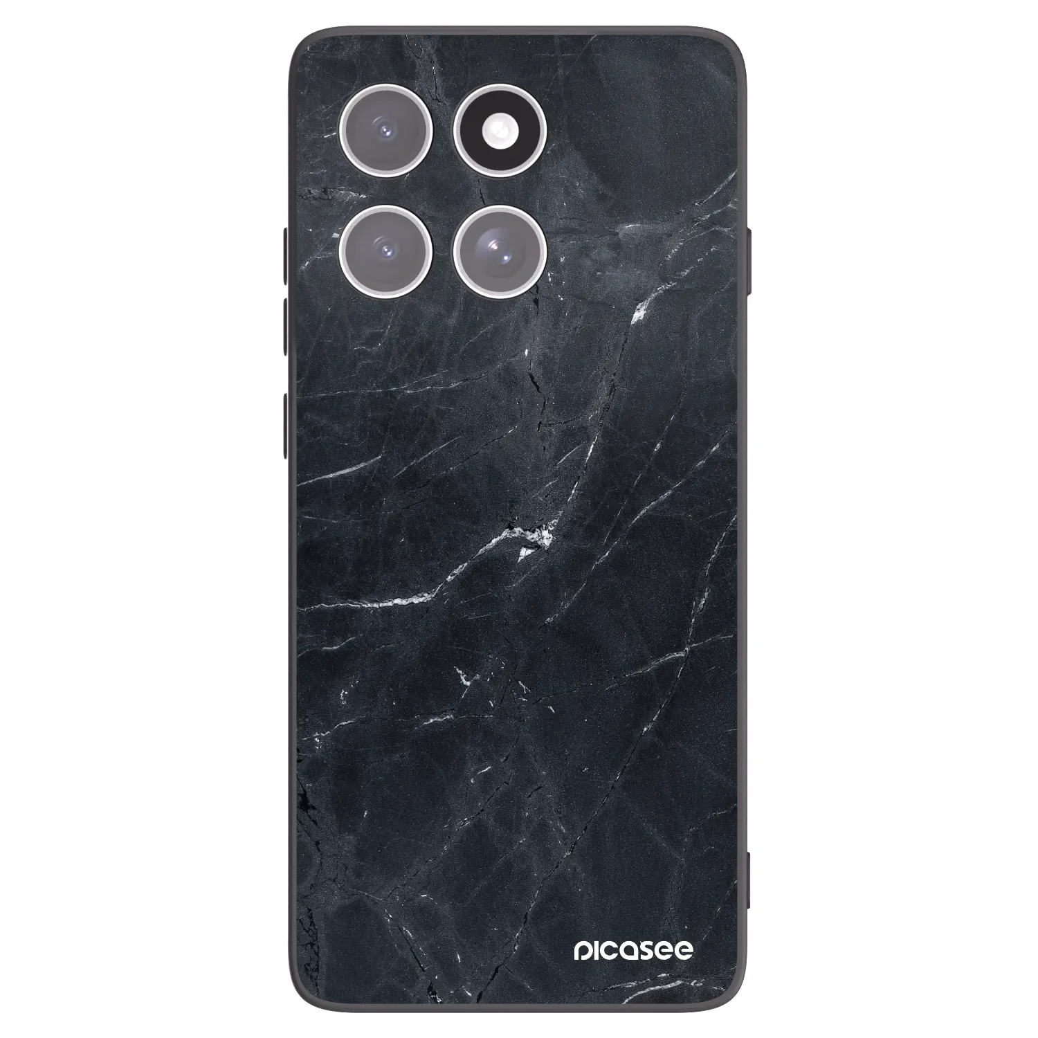 Picasee silikónový čierny obal pre Motorola Edge 60 Fusion - Black marble