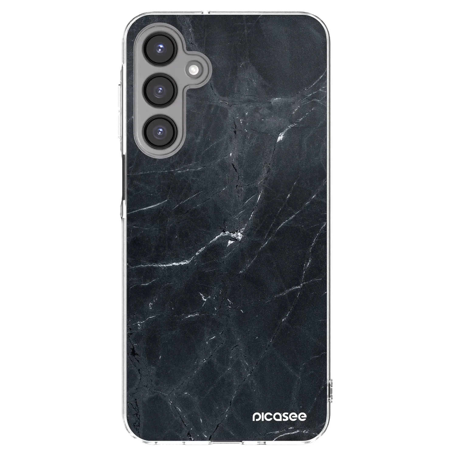 Picasee silikónový prehľadný obal pre Samsung Galaxy A16 4G - Black marble