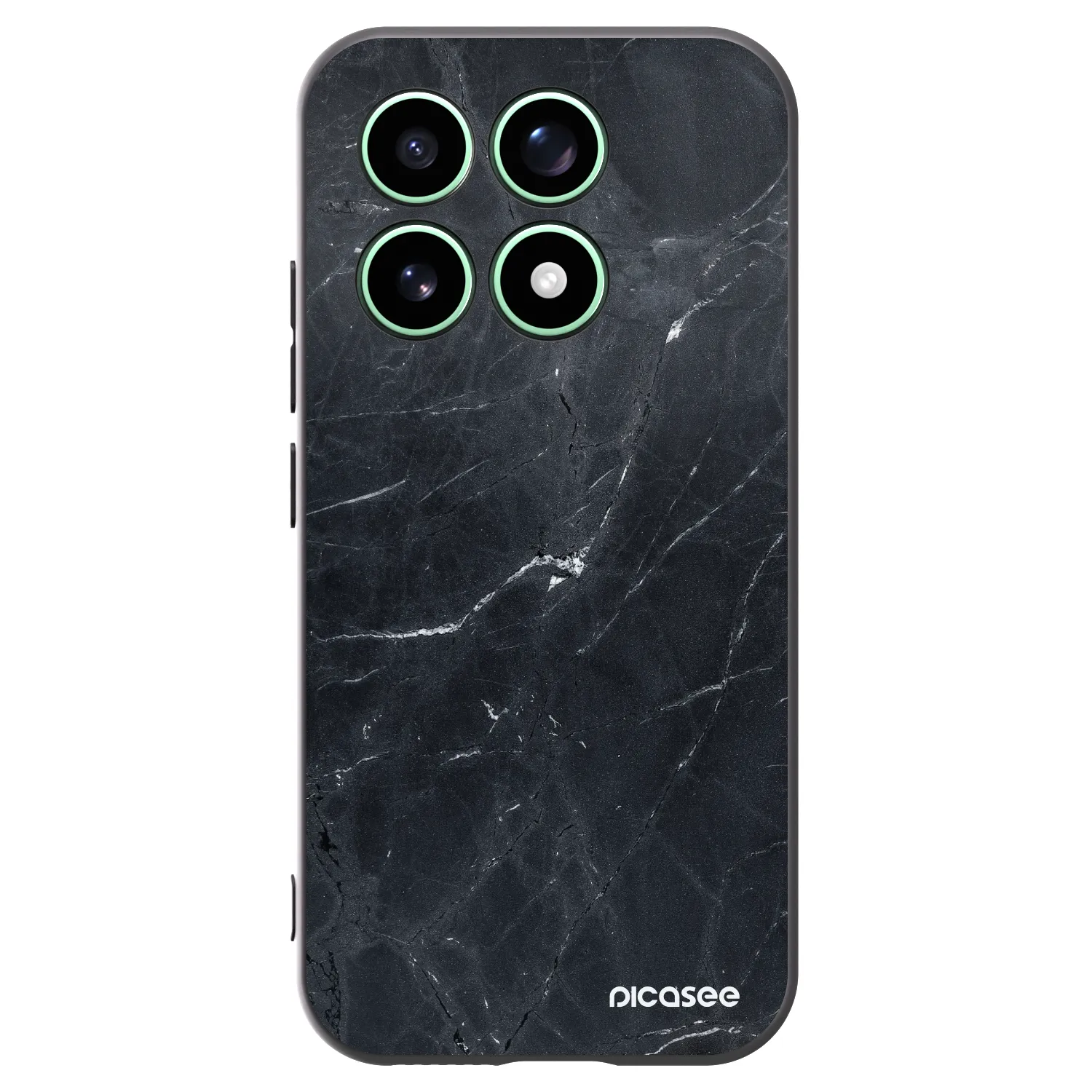 Picasee silikónový čierny obal pre Xiaomi 17 - Black marble