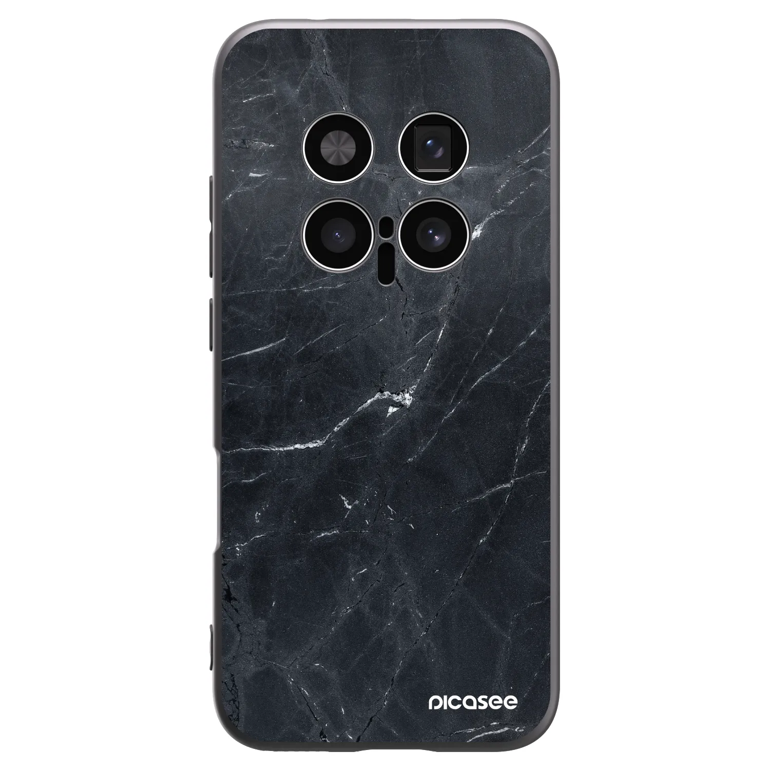 Picasee silikónový čierny obal pre Honor Magic8 Pro 5G - Black marble