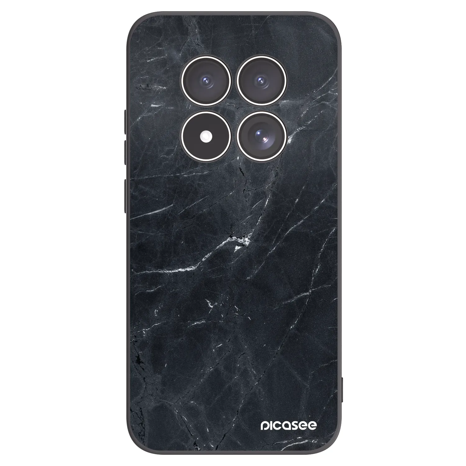 Picasee silikónový čierny obal pre Xiaomi Redmi Note 15 Pro 5G - Black marble