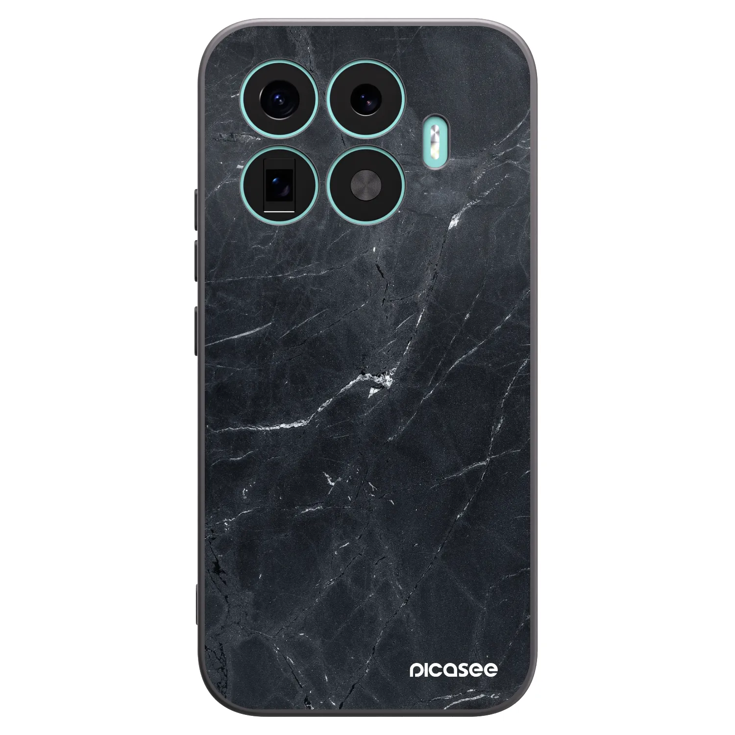 Picasee silikónový čierny obal pre Xiaomi 17T - Black marble