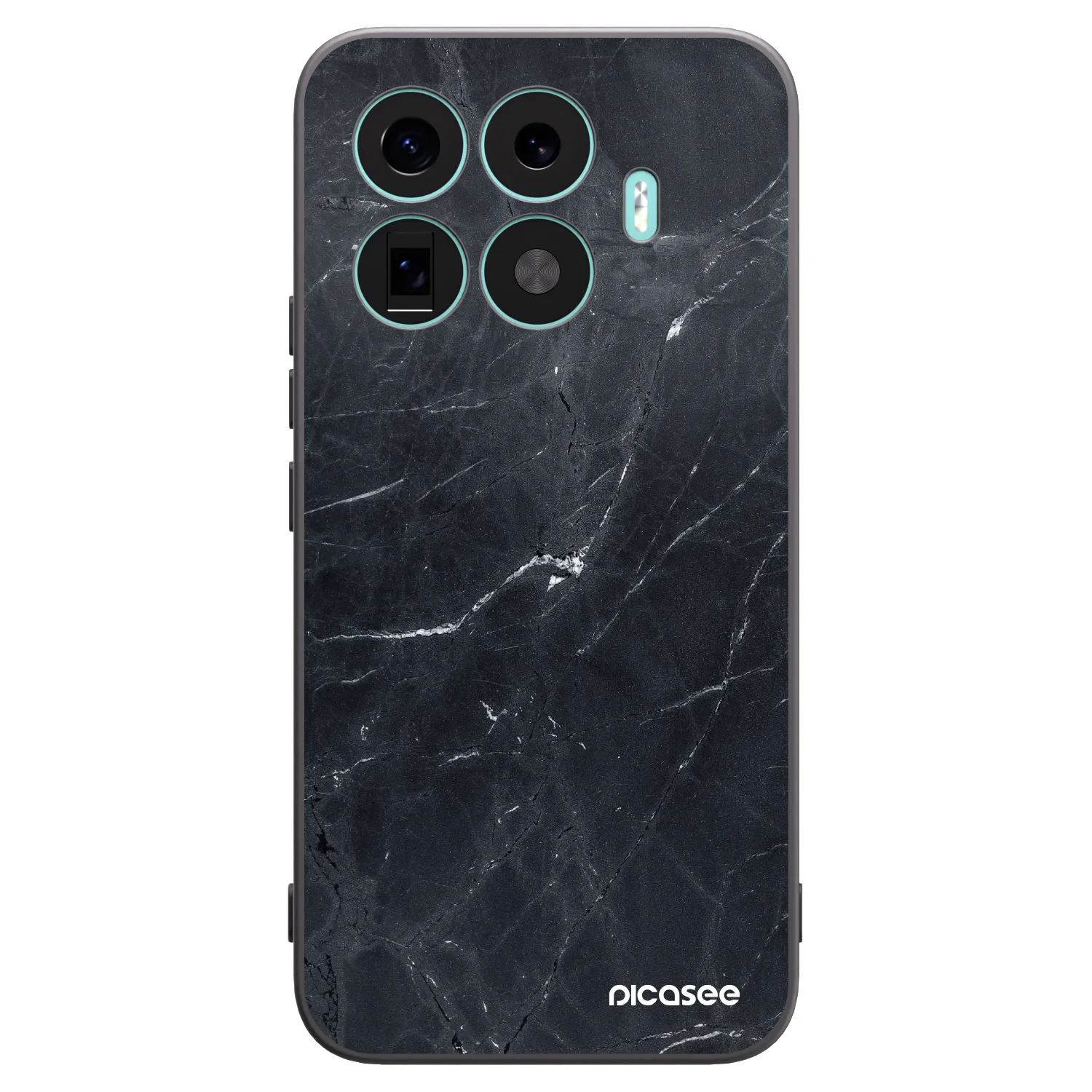 Picasee silikónový čierny obal pre Xiaomi 17T Pro - Black marble