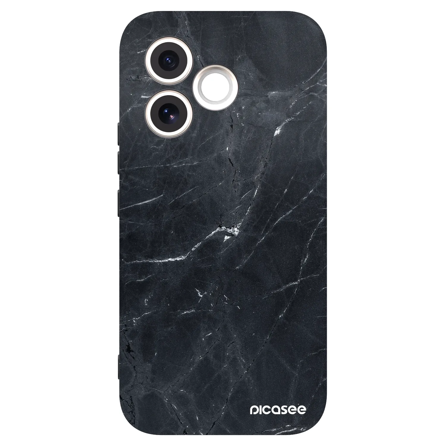 Picasee silikónový čierny obal pre Honor 600 Lite - Black marble