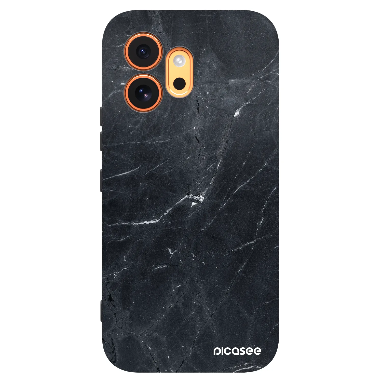 Picasee silikónový čierny obal pre Honor 600 - Black marble