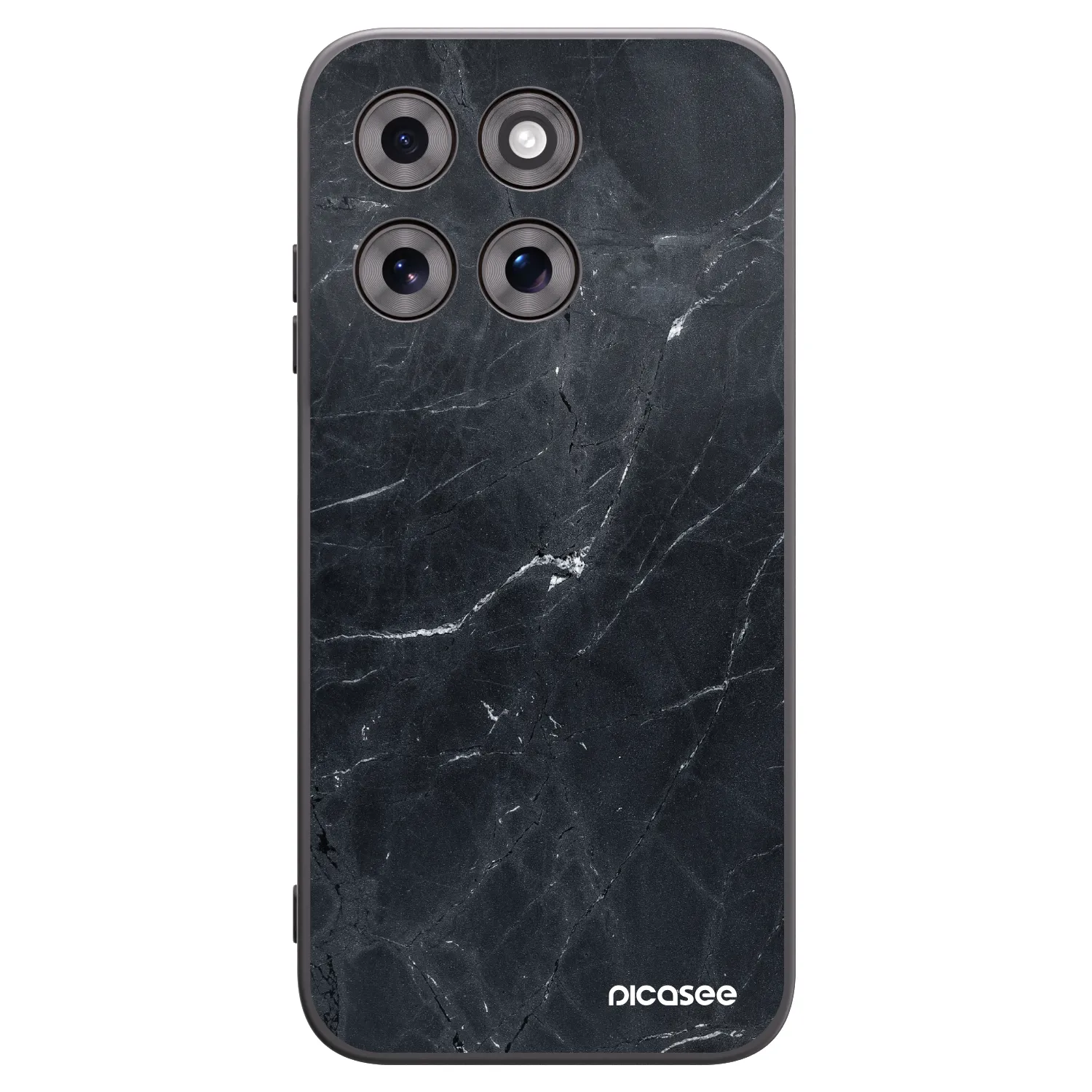 Picasee silikónový čierny obal pre Motorola Moto G77 - Black marble