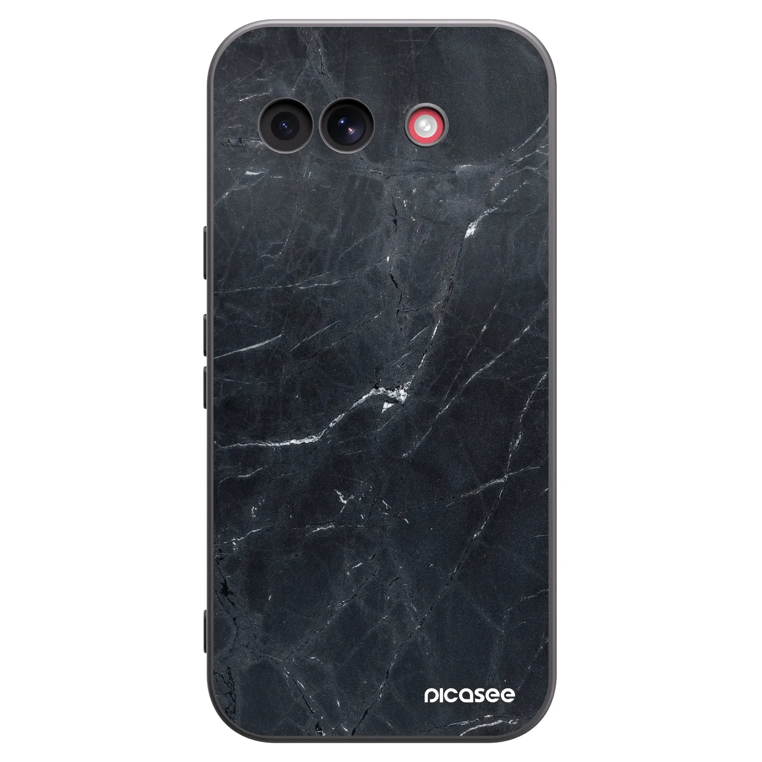 Picasee silikónový čierny obal pre Google Pixel 10a - Black marble
