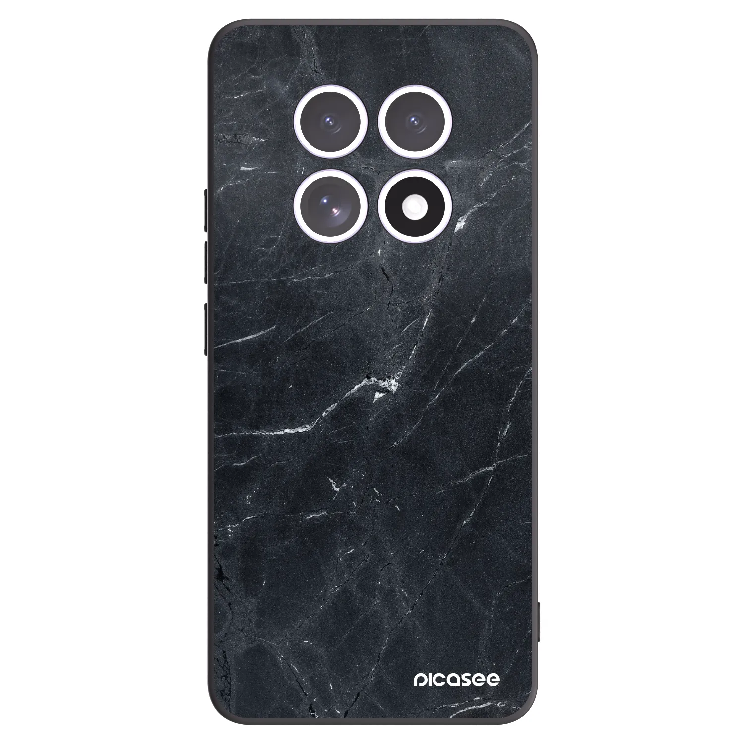 Picasee silikónový čierny obal pre Xiaomi Redmi Note 15 5G - Black marble