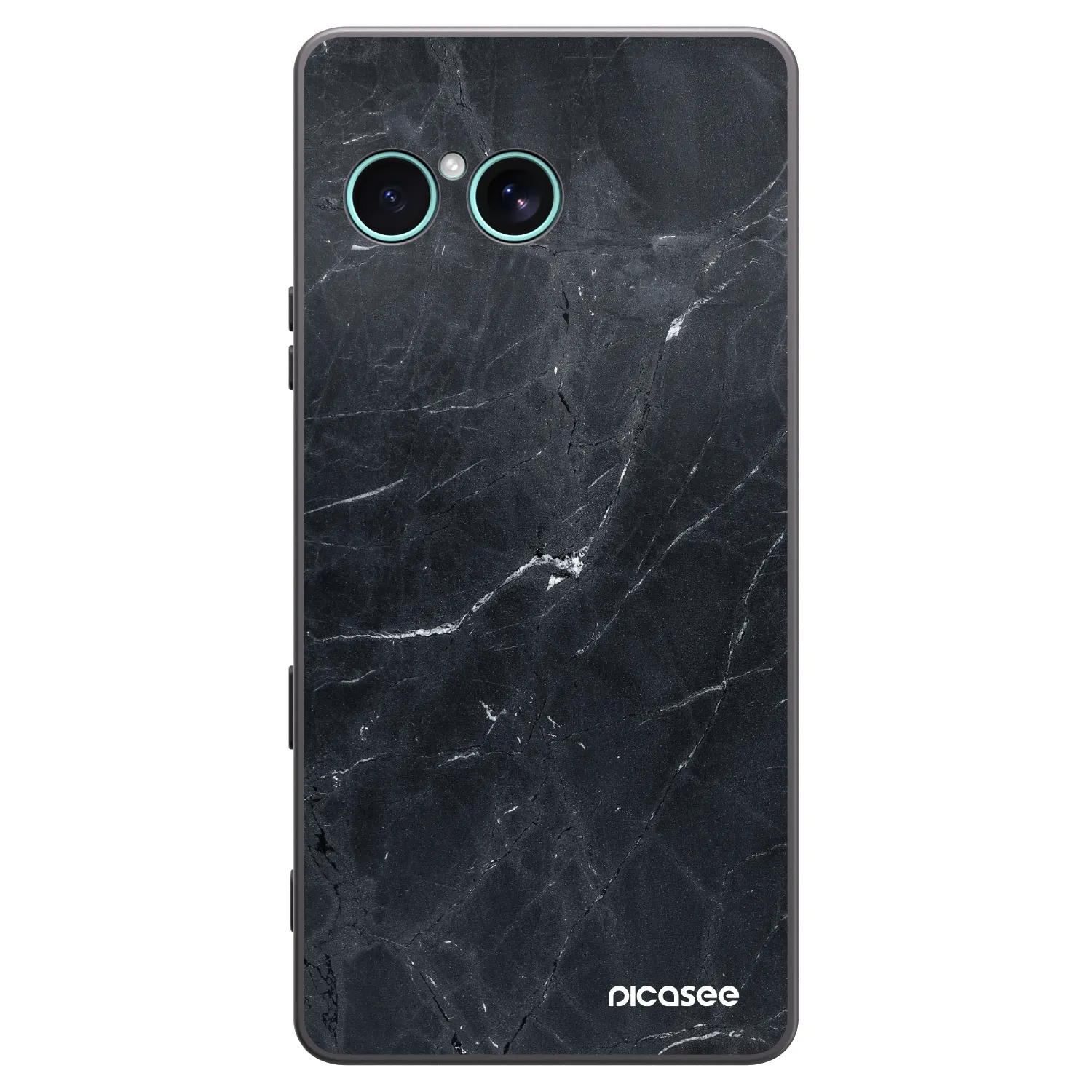 Picasee silikónový čierny obal pre Sony Xperia 10 VII - Black marble