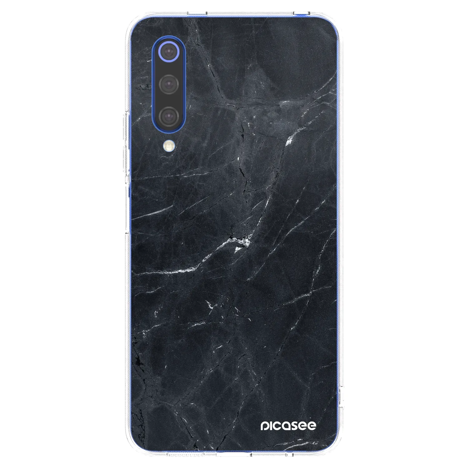 Picasee silikónový prehľadný obal pre Xiaomi Mi 9 SE - Black marble