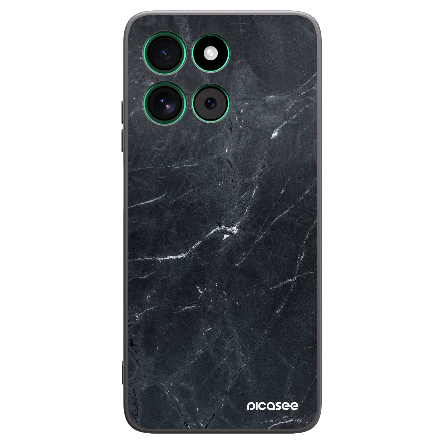 Picasee silikónový čierny obal pre Motorola Moto G57 Power - Black marble