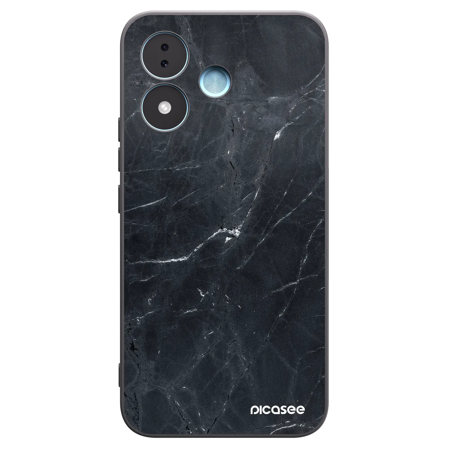 Picasee silikónový čierny obal pre Xiaomi Redmi Note 17 5G - Black marble