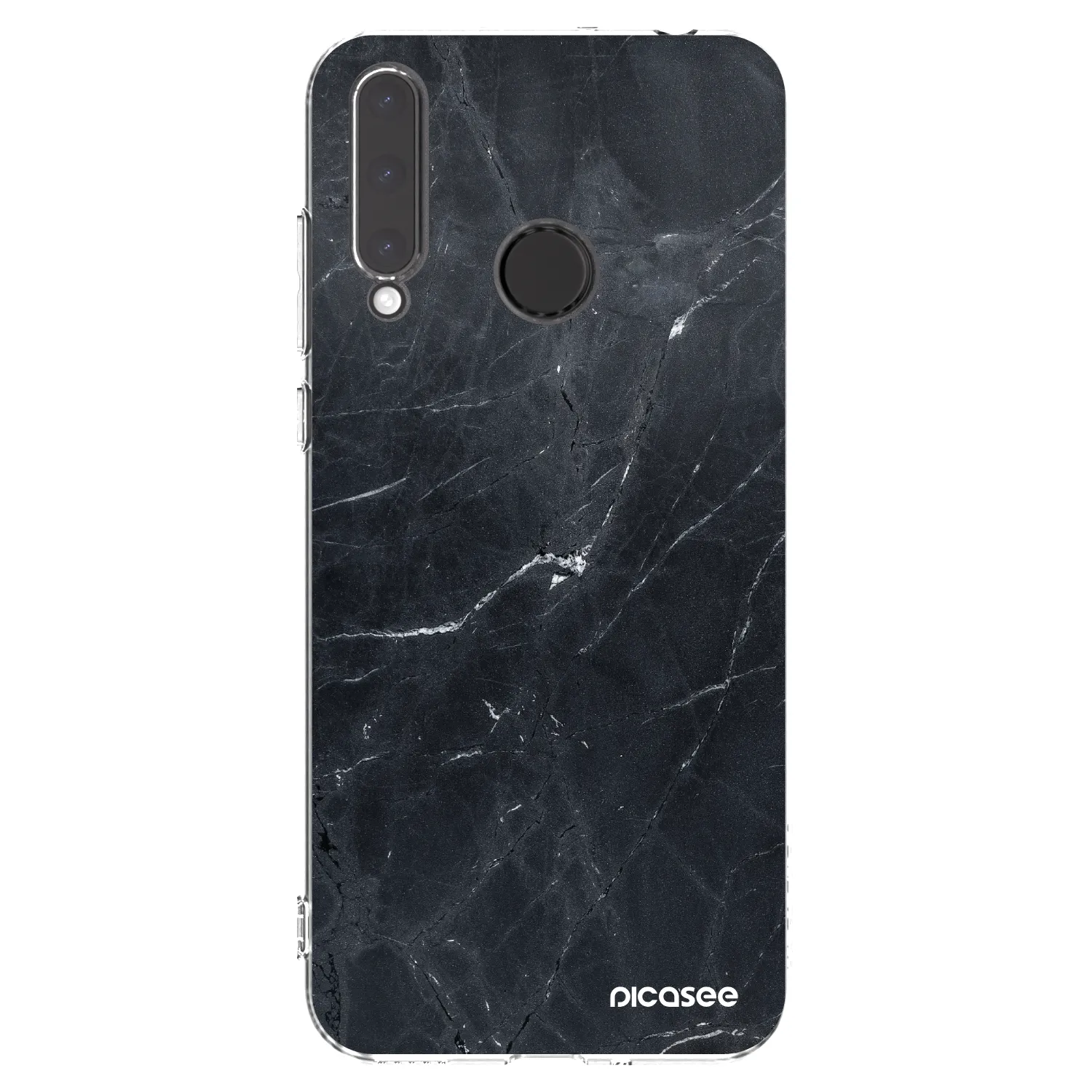 Picasee silikónový prehľadný obal pre Honor 20 Lite - Black marble