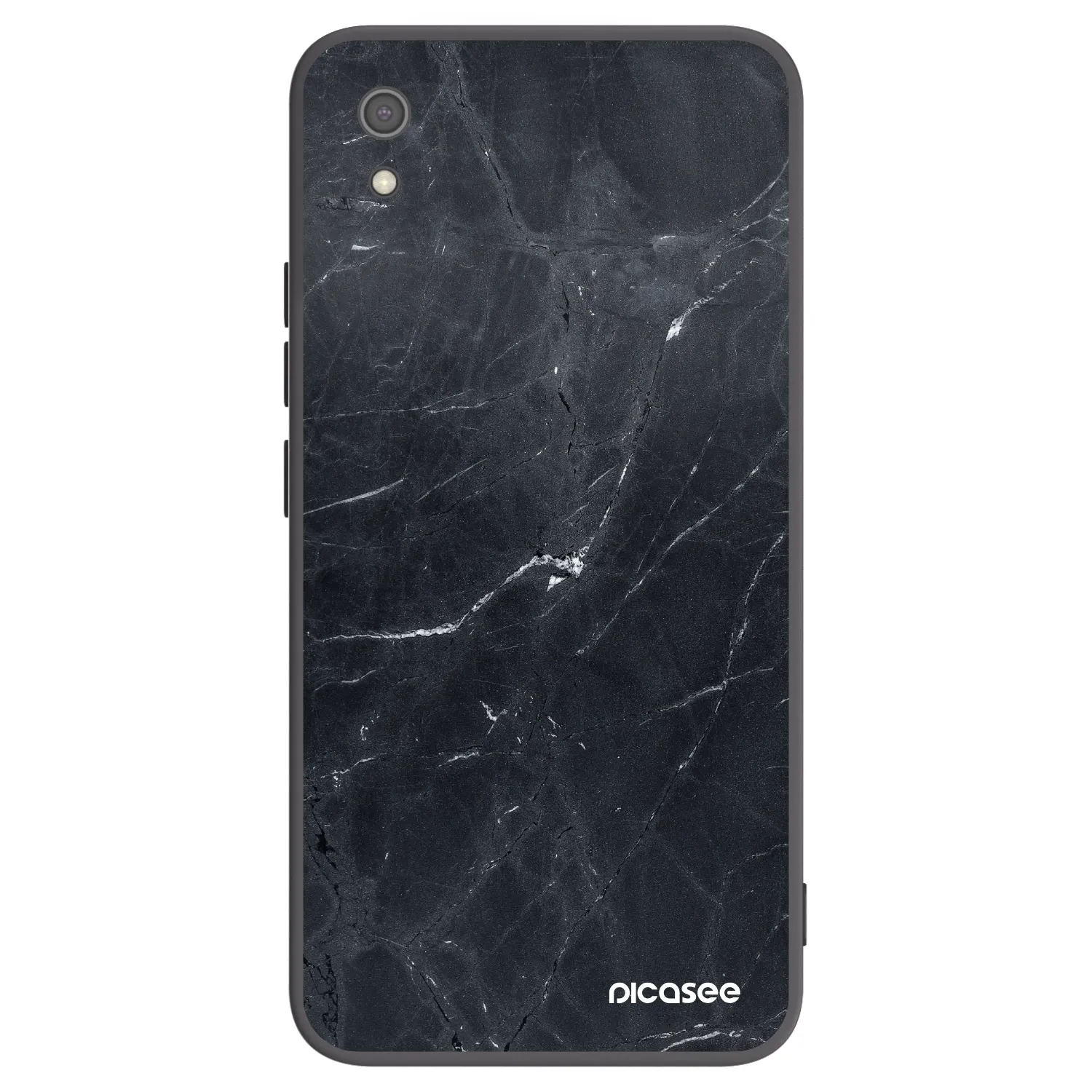 Picasee silikónový čierny obal pre Xiaomi Redmi 7A - Black marble