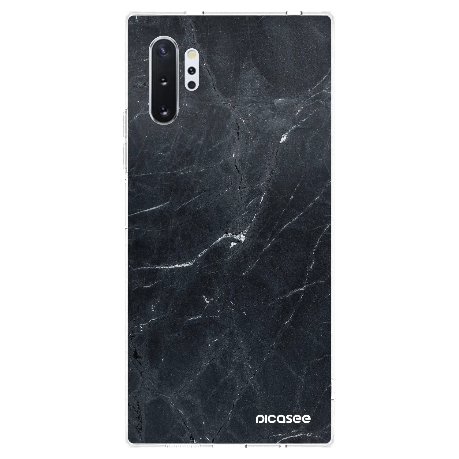Picasee silikónový prehľadný obal pre Samsung Galaxy Note 10+ N975F - Black marble