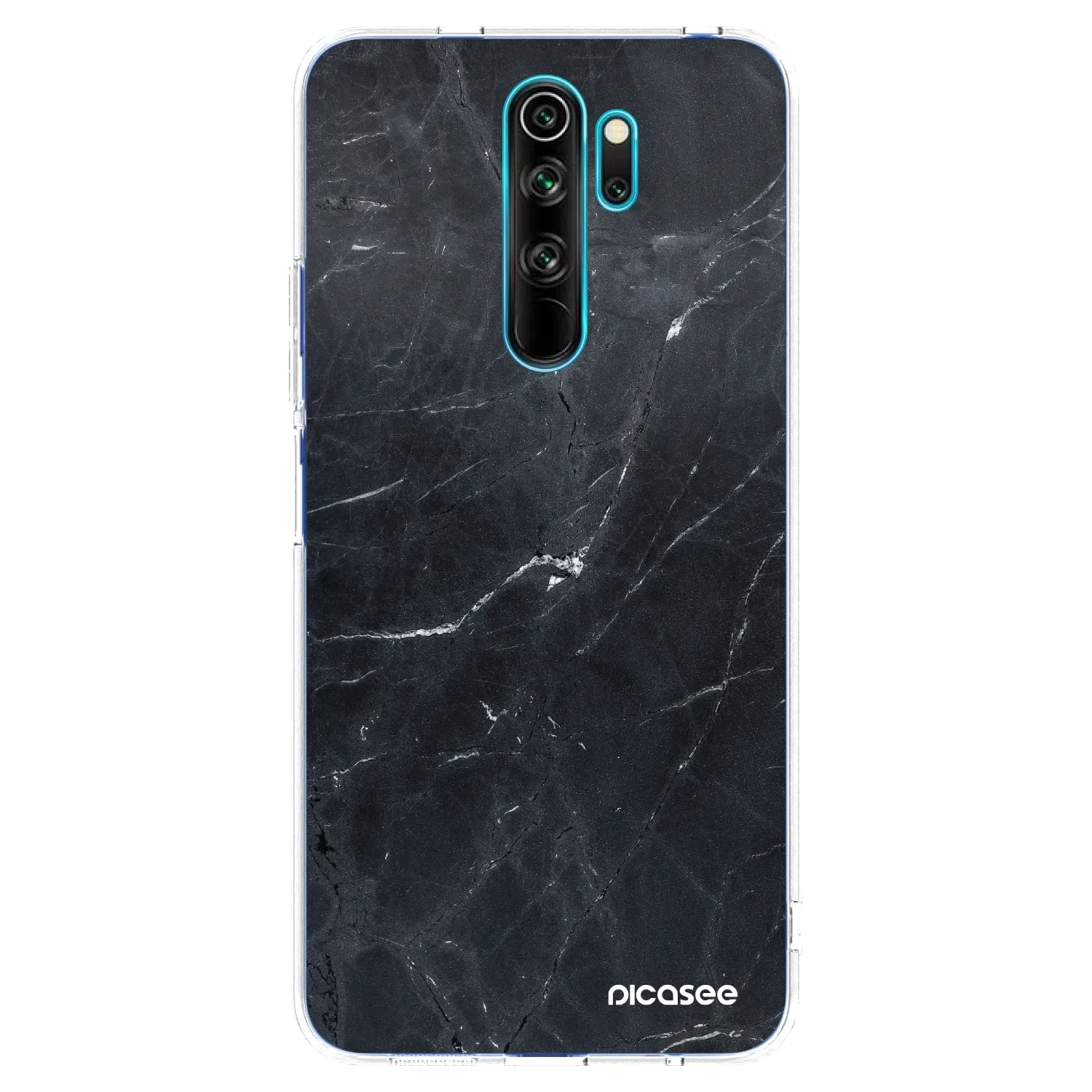 Picasee silikónový prehľadný obal pre Xiaomi Redmi Note 8 Pro - Black marble