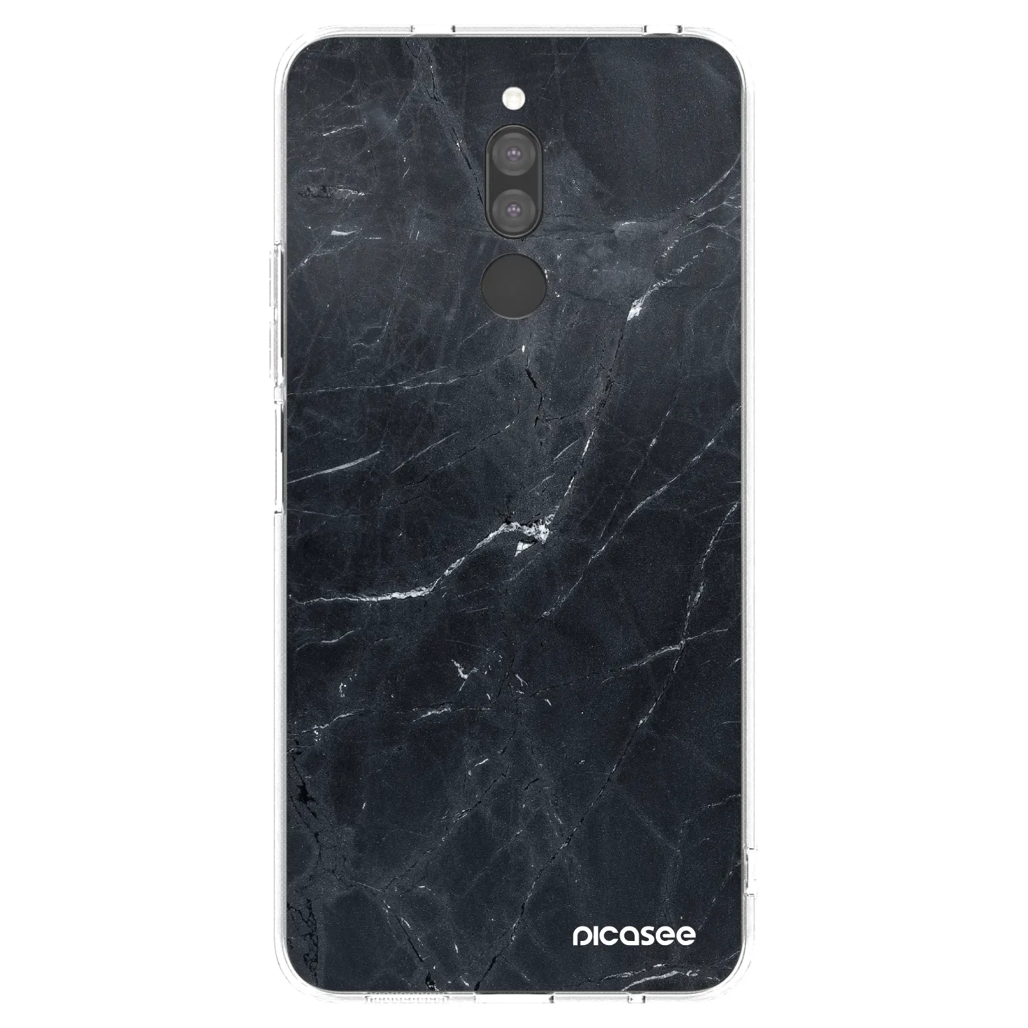 Silikónový prehľadný obal pre Xiaomi Redmi 8 - Black marble