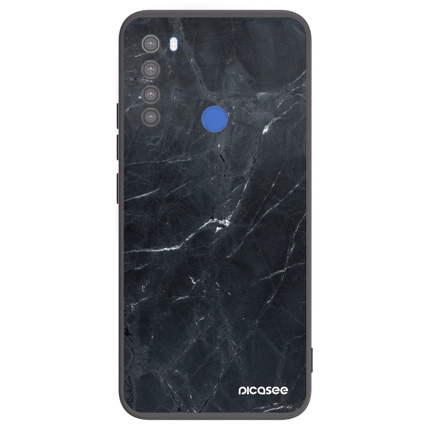 Picasee silikónový čierny obal pre Xiaomi Redmi Note 8T - Black marble