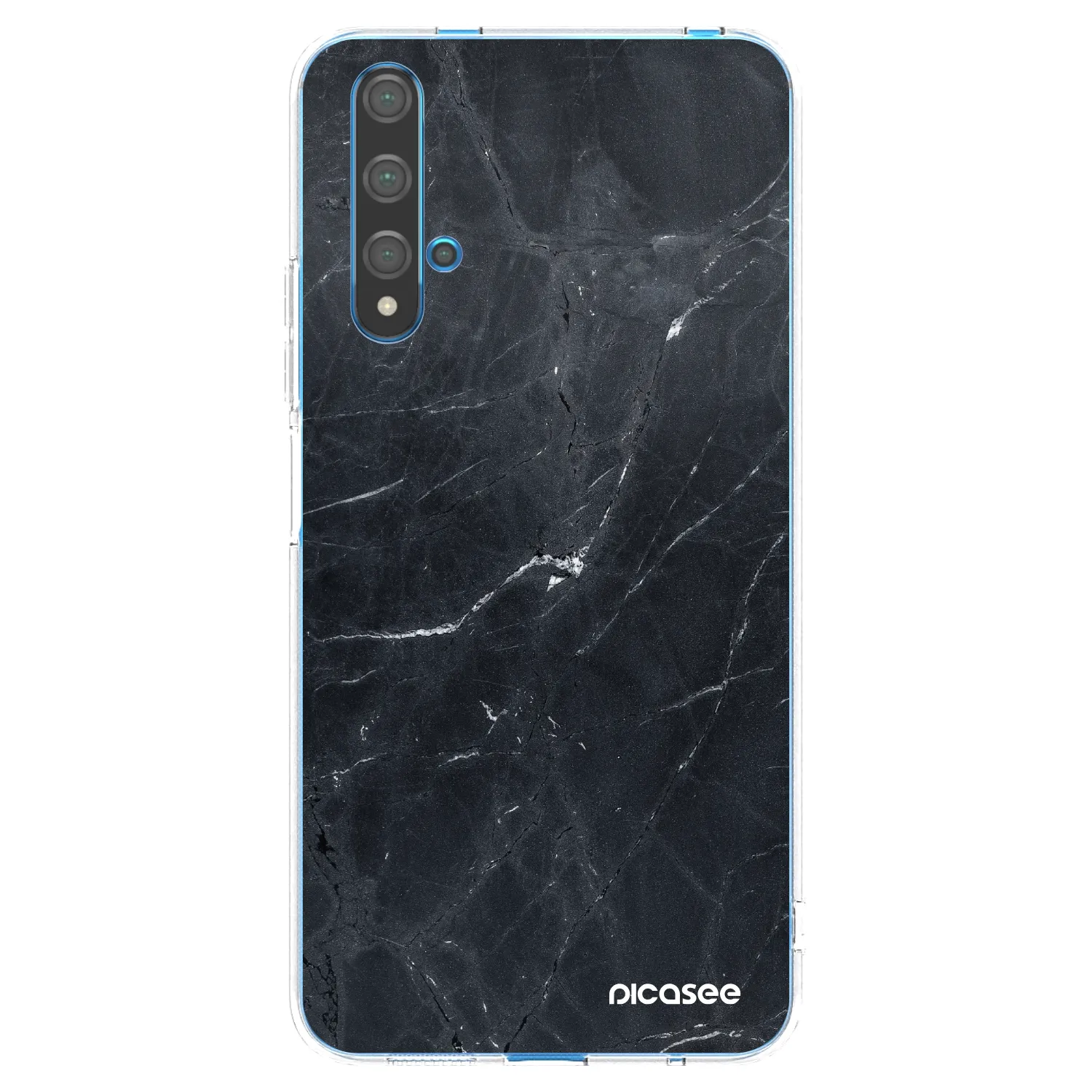 Picasee silikónový prehľadný obal pre Huawei Nova 5T - Black marble