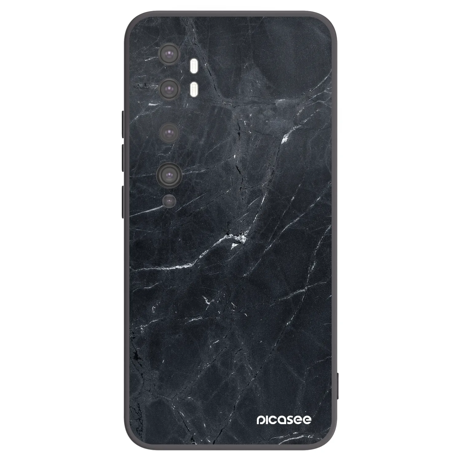 Picasee silikónový čierny obal pre Xiaomi Mi Note 10 (Pro) - Black marble