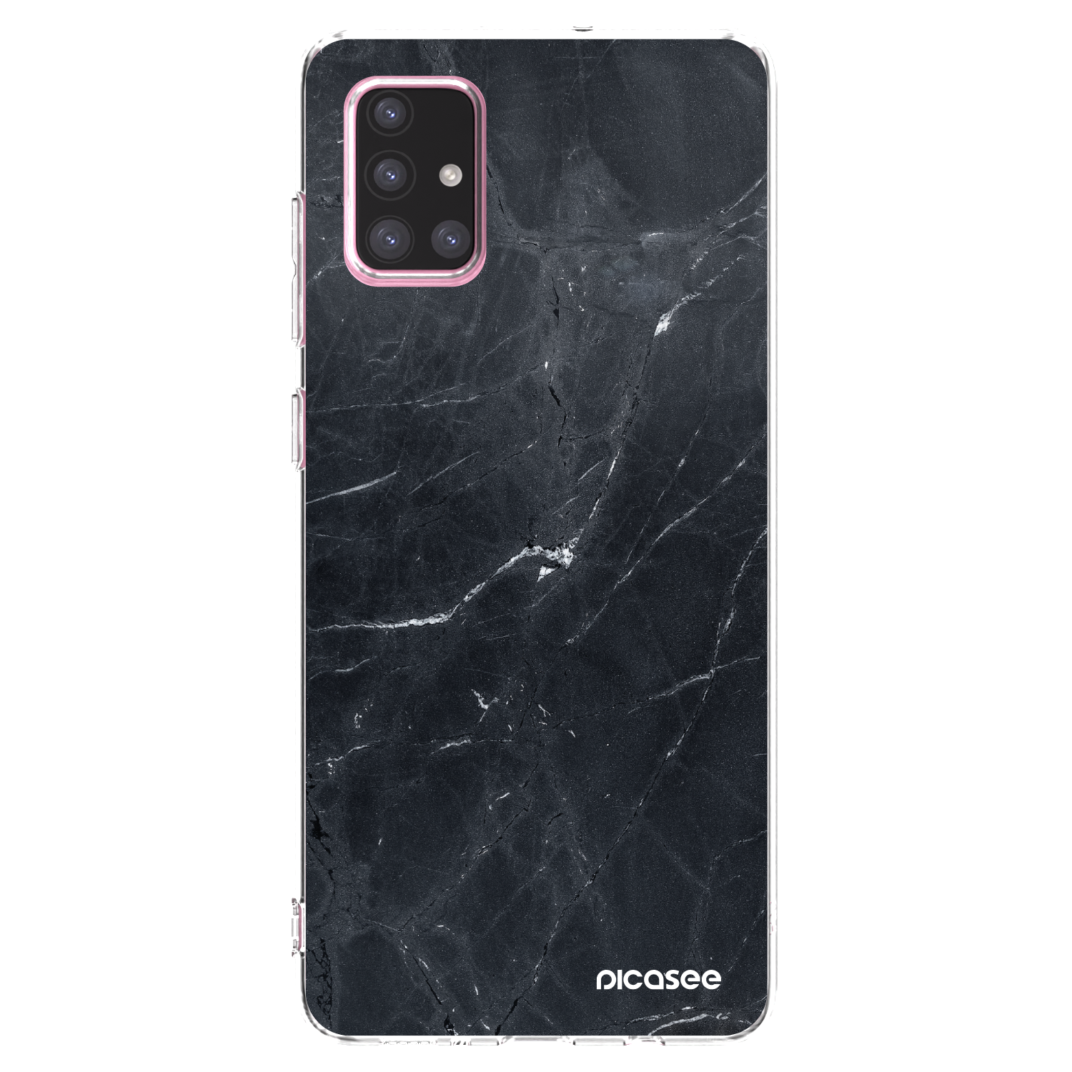 Picasee silikónový prehľadný obal pre Samsung Galaxy A71 A715F - Black marble