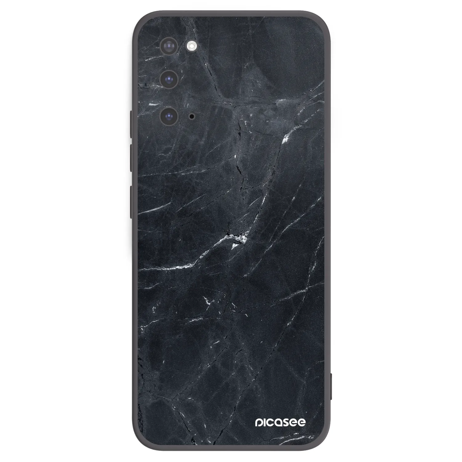 Picasee silikónový čierny obal pre Samsung Galaxy S20 G980F - Black marble