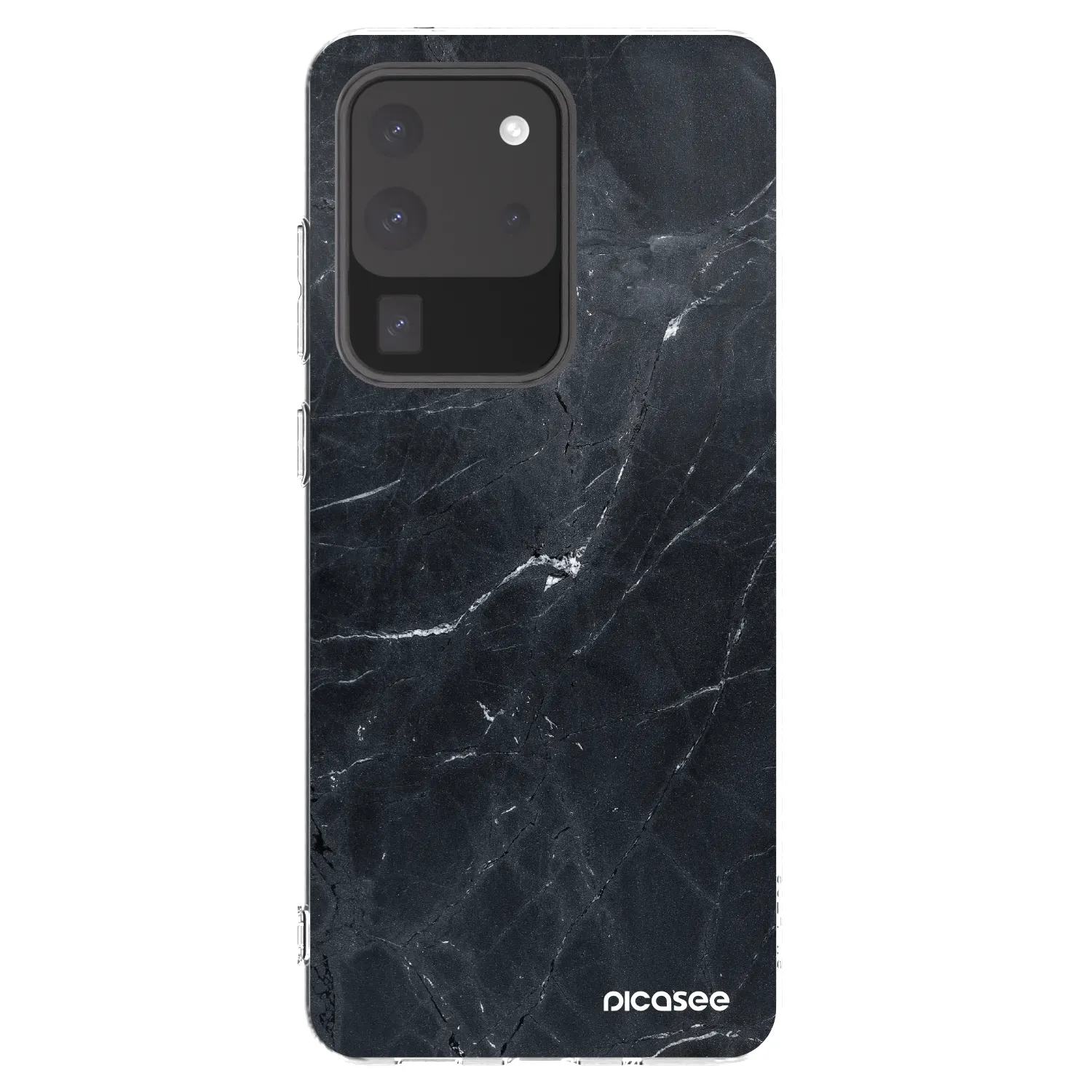 Picasee silikónový prehľadný obal pre Samsung Galaxy S20 Ultra 5G G988F - Black marble