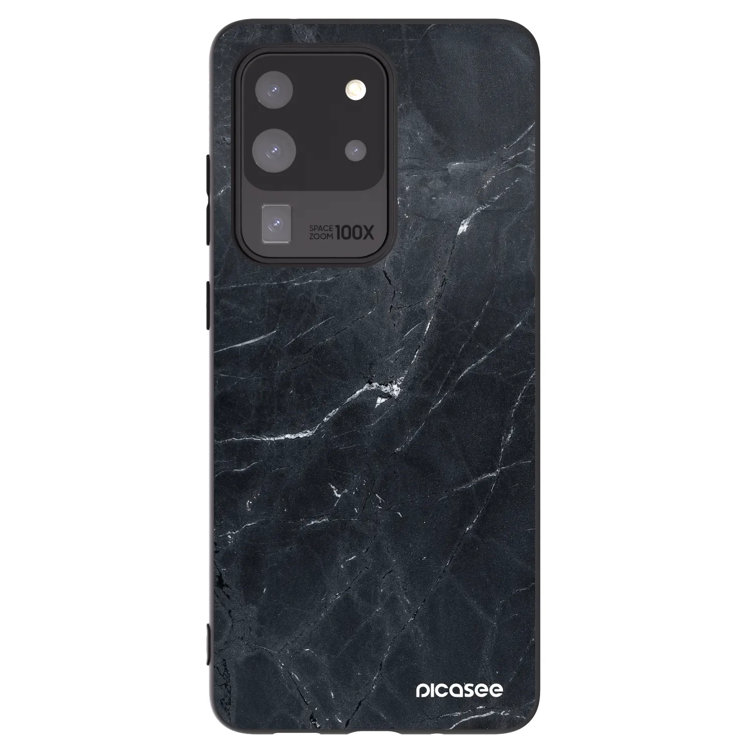 Picasee silikónový čierny obal pre Samsung Galaxy S20 Ultra 5G G988F - Black marble