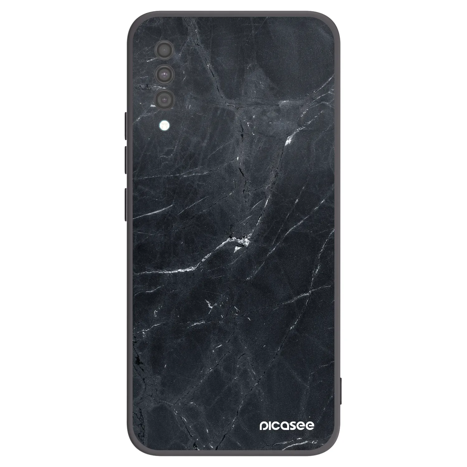 Picasee silikónový čierny obal pre Samsung Galaxy A30s A307F - Black marble