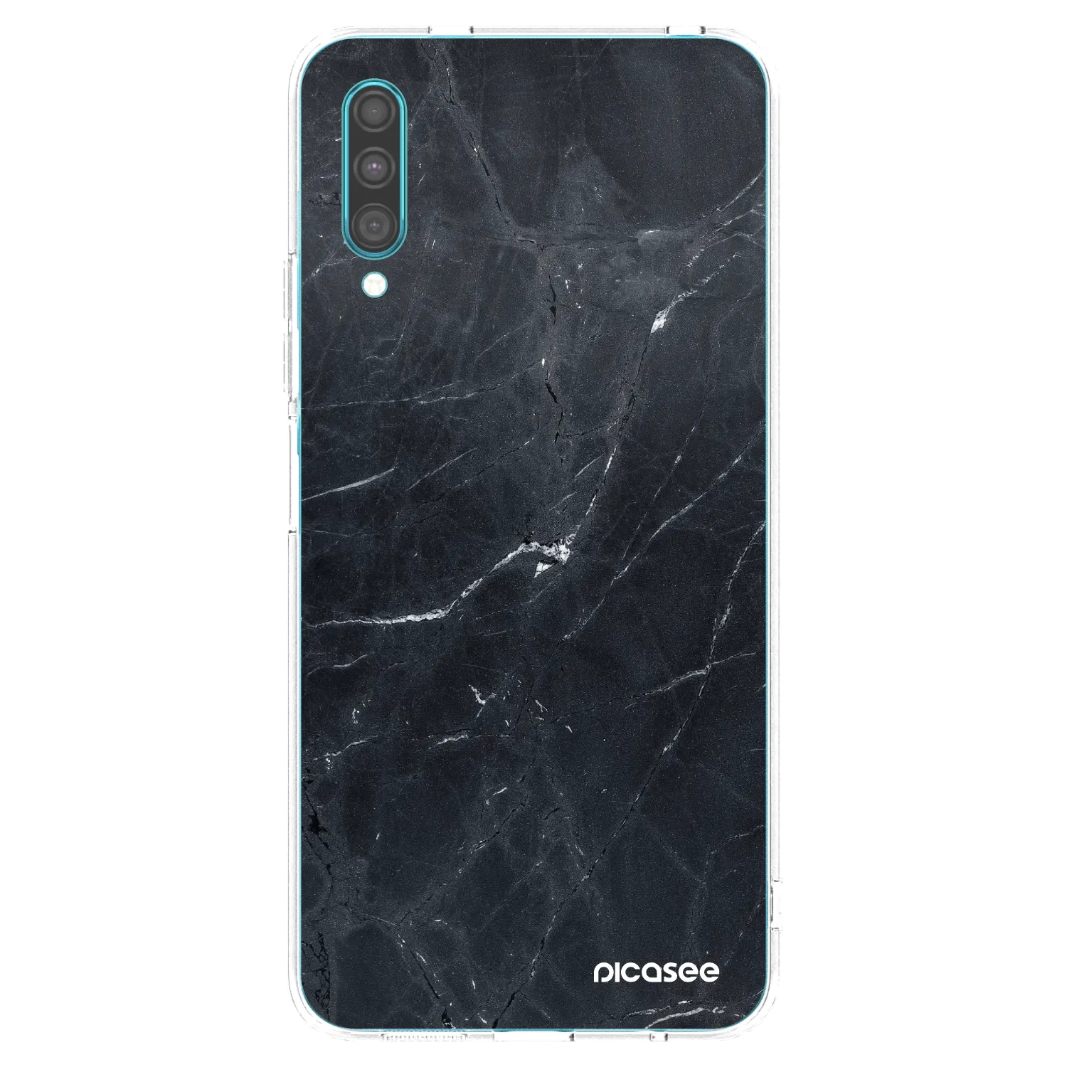 Picasee silikónový prehľadný obal pre Samsung Galaxy A30s A307F - Black marble