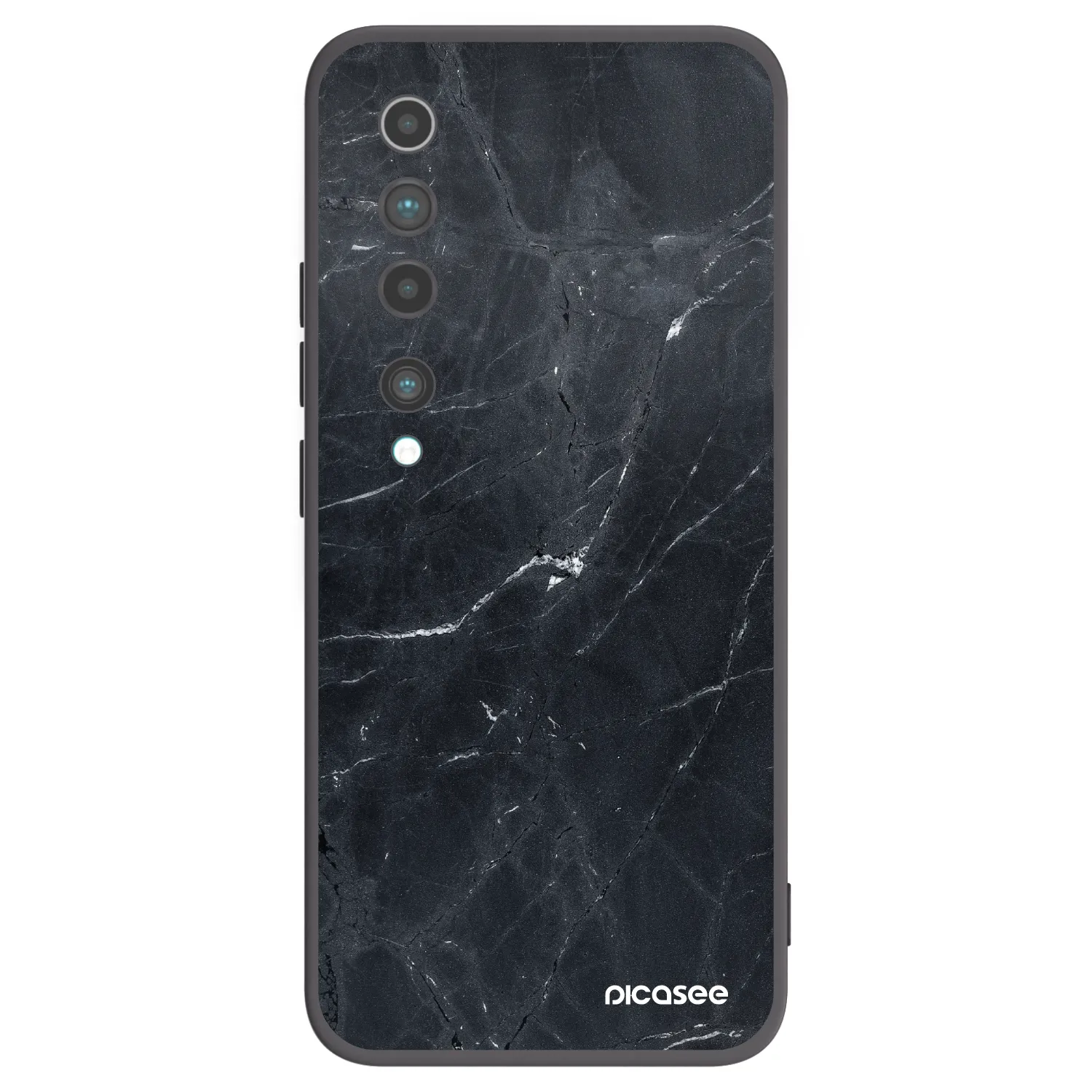 Picasee silikónový čierny obal pre Xiaomi Mi 10 - Black marble