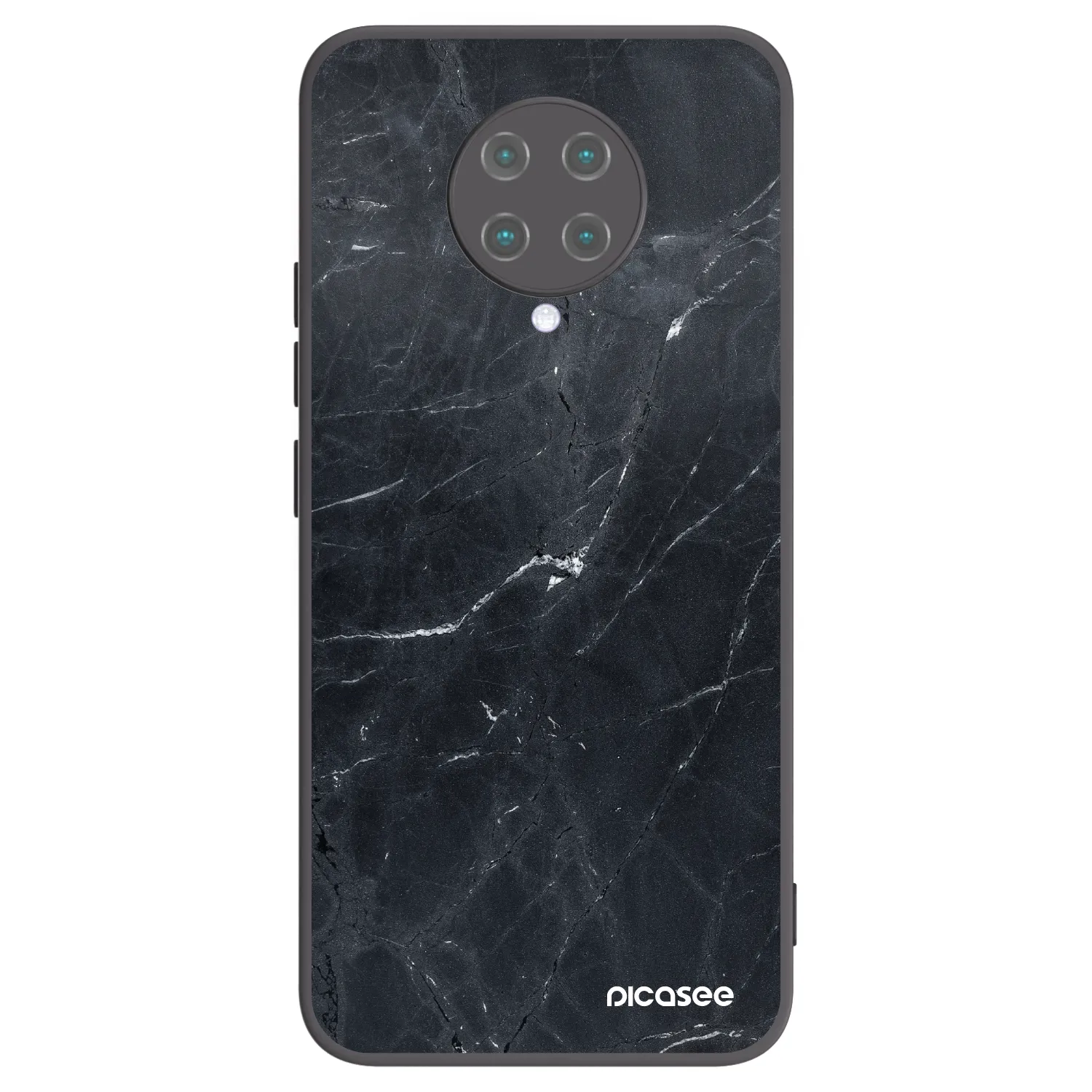 Picasee silikónový čierny obal pre Xiaomi Poco F2 Pro - Black marble