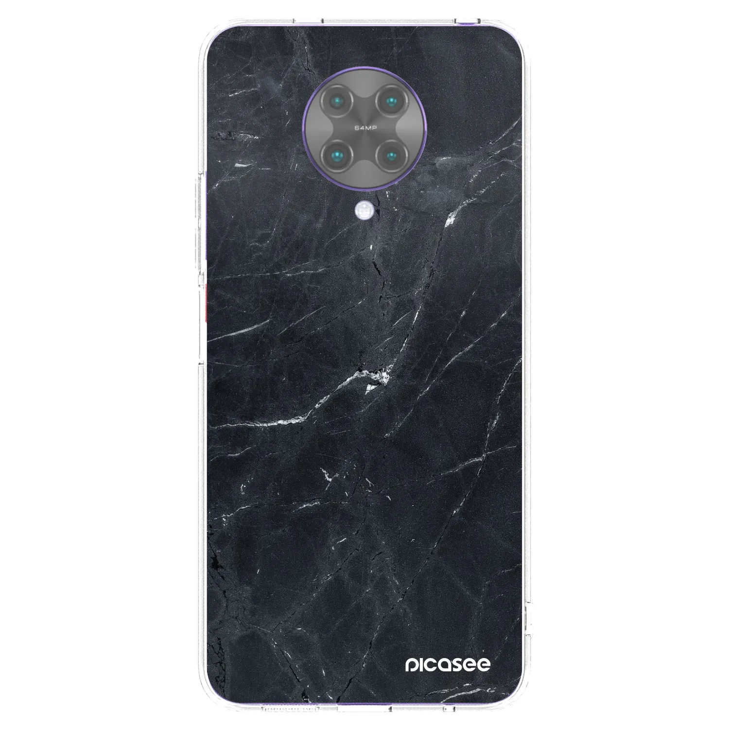 Silikónový prehľadný obal pre Xiaomi Poco F2 Pro - Black marble