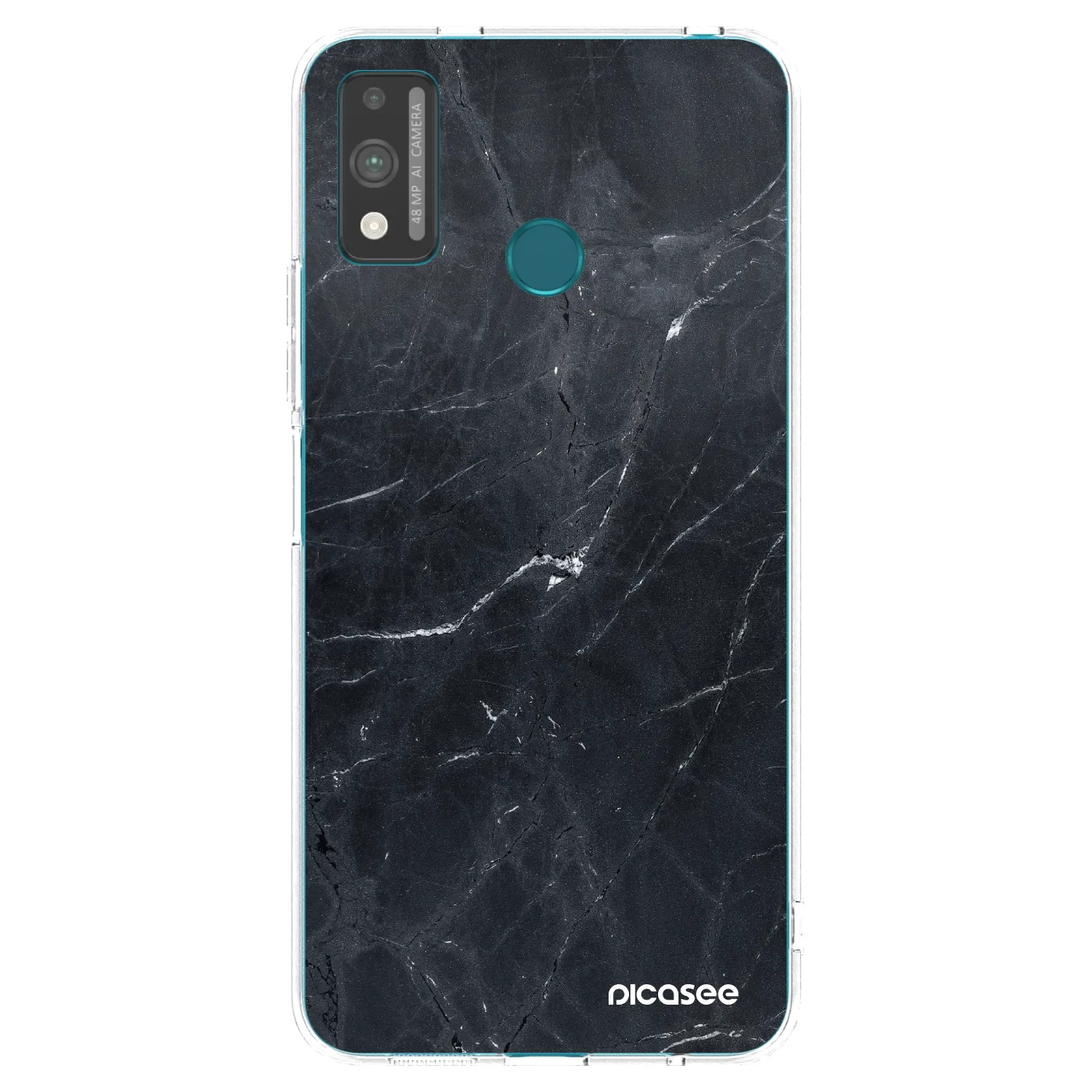 Picasee silikónový prehľadný obal pre Honor 9X Lite - Black marble