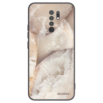 Picasee silikónový čierny obal pre Xiaomi Redmi 9 - Cream marble
