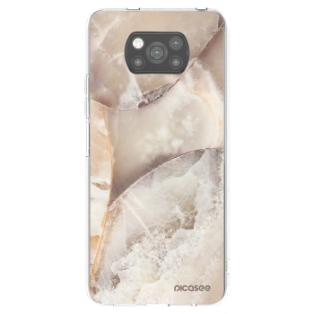 Picasee silikónový čierny obal pre Xiaomi Poco X3 - Cream marble
