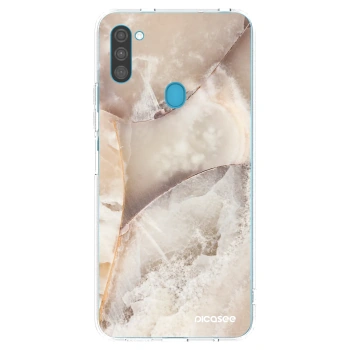 Picasee silikónový prehľadný obal pre Samsung Galaxy M11 - Cream marble