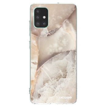 Picasee silikónový prehľadný obal pre Samsung Galaxy M51 M515F - Cream marble