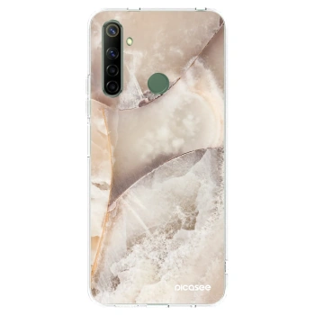Picasee silikónový prehľadný obal pre Realme 6i - Cream marble
