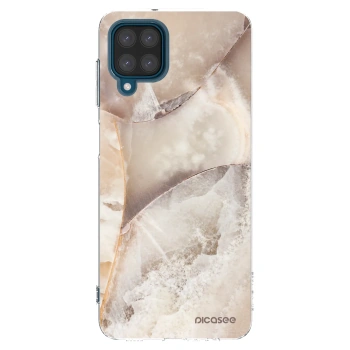 Picasee silikónový prehľadný obal pre Samsung Galaxy A12 A125F - Cream marble