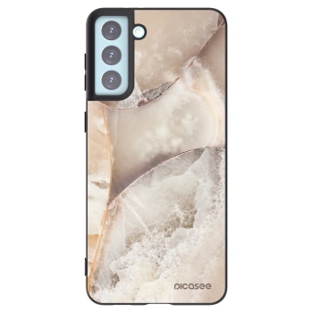 Picasee silikónový čierny obal pre Samsung Galaxy S21+ 5G G996F - Cream marble